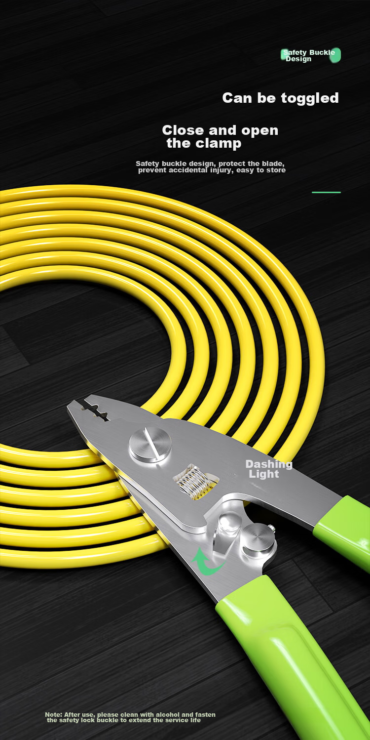 Dashengguang Fiber Optic Miller Clamp, Three-Jaw Stainless Steel Nano Clamp, High-Precision Fusion Splicer Cable Stripper, Engineering-Grade Pigtail Stripper Cold Connection Tool DSG-ML3 5