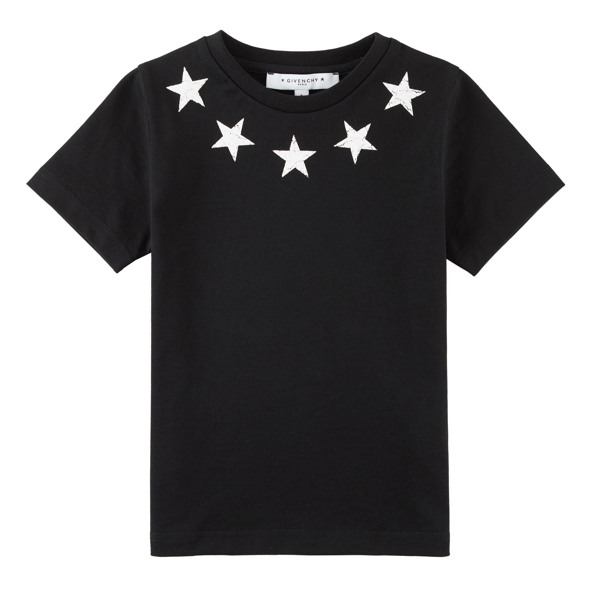 纪梵希 (givenchy kids ) 奢侈品童装 男童黑色棉质星星短袖t恤 h