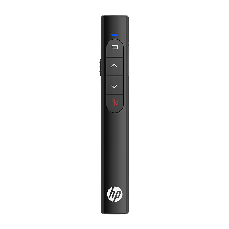 HP Page-Turning Pen, PPT Laser Pointer, Remote Control Presenter, Electronic Teaching Pointer for Teachers, Office Meeting Presentation Tool, Adjustable Demonstrator for LED Screens, Available in Black Rechargeable Model