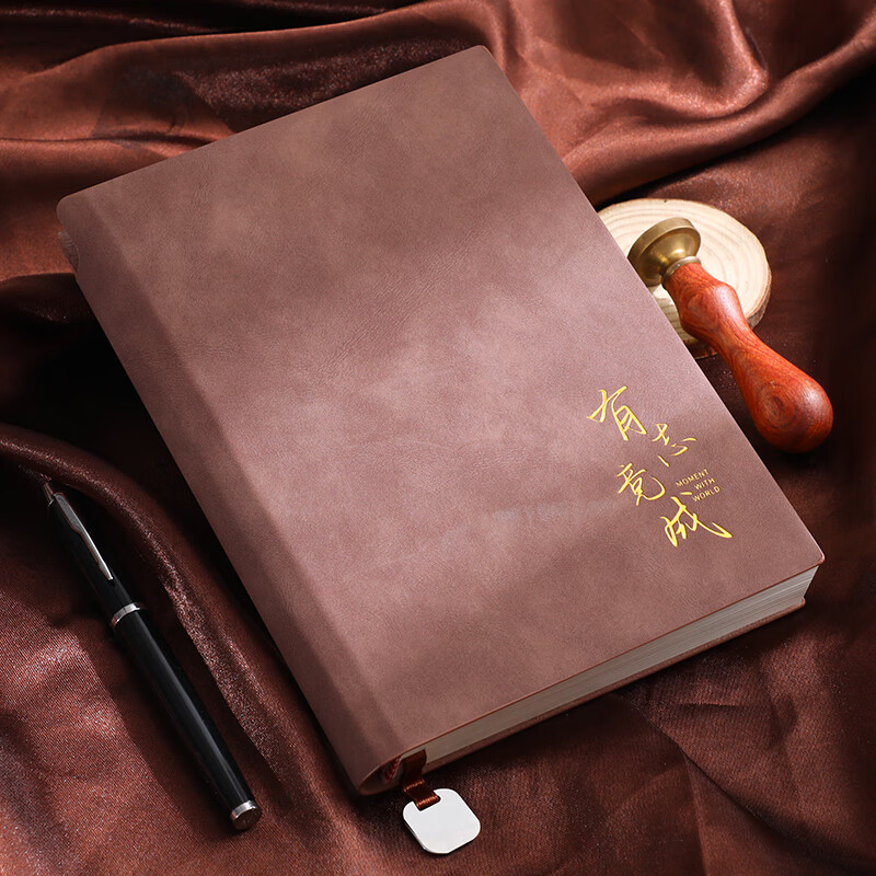 Faramon Notebook, Vintage Sheepskin Leather, A5 Size, Thickened, 360 Pages, Journal with Pen Insertion, Work Meeting Record Book, Business Office Diary, A5 Brown - Have Ambition And Achieve Greatness