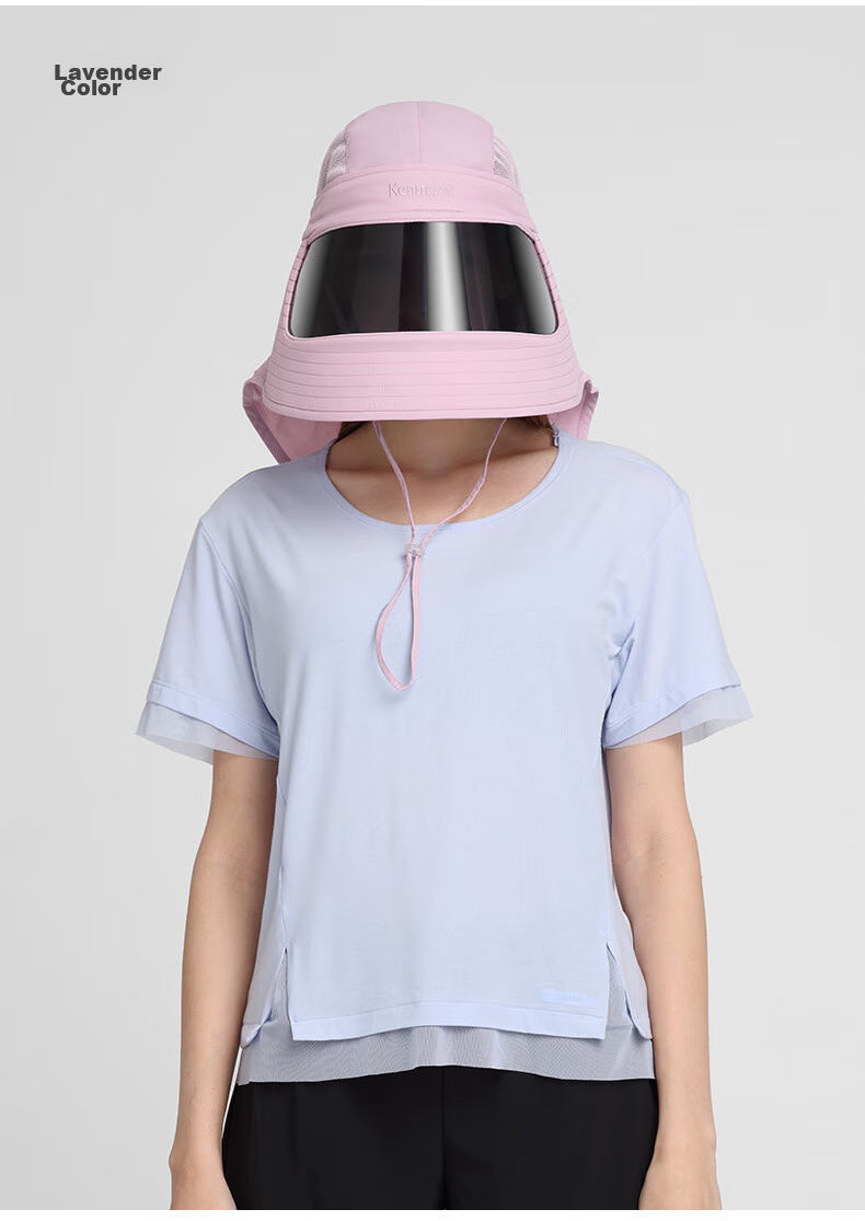 Kenmont Spring And Summer Full Face Sun Protection Mask for Women, UV-Resistant Neck Guard, Sun Visor, Outdoor Protective Hat Km-3774 14