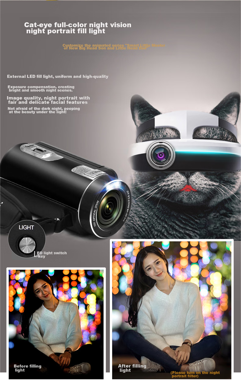 ORDRO [2026 Major Upgrade] Z20 4K HD Digital Camera Handheld DV Recorder Portable Professional All-In Camera for Home, Travel, Meetings, TikTok Short Videos 25