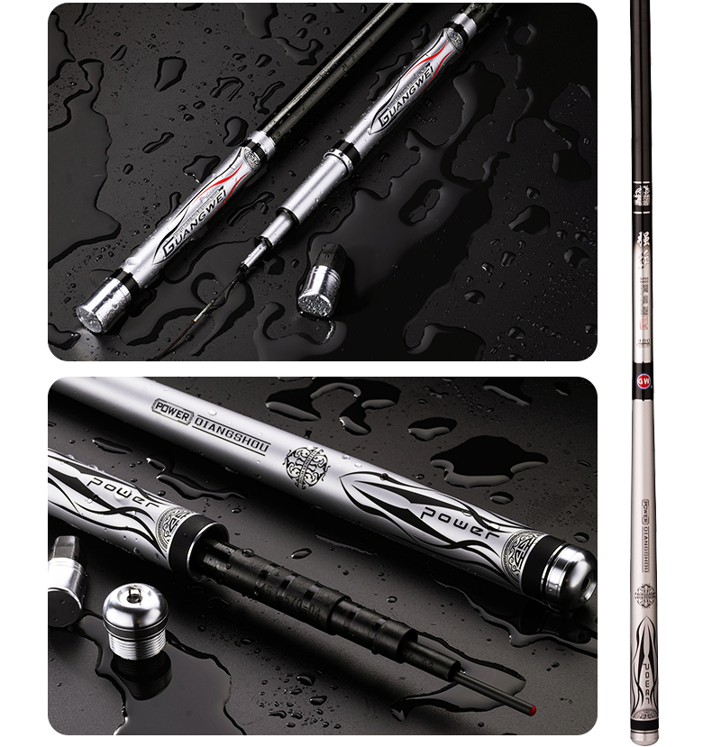 GW Fishing Rod, Handheld Rod, 5.4 Meters, Strong Hand, Lake And Reservoir Fishing Rod, 5H Ultra-Light, Ultra-Hard, 28-Section Large Comprehensive Rod, Fishing Pole, Fishing Tackle 15