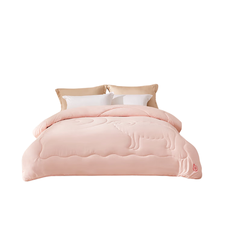 LOVO Luolai Home Textiles, 100% Australian Wool Thickened Winter Comforter, 5 Jin (2.5 Kg), 150*215cm, Pink