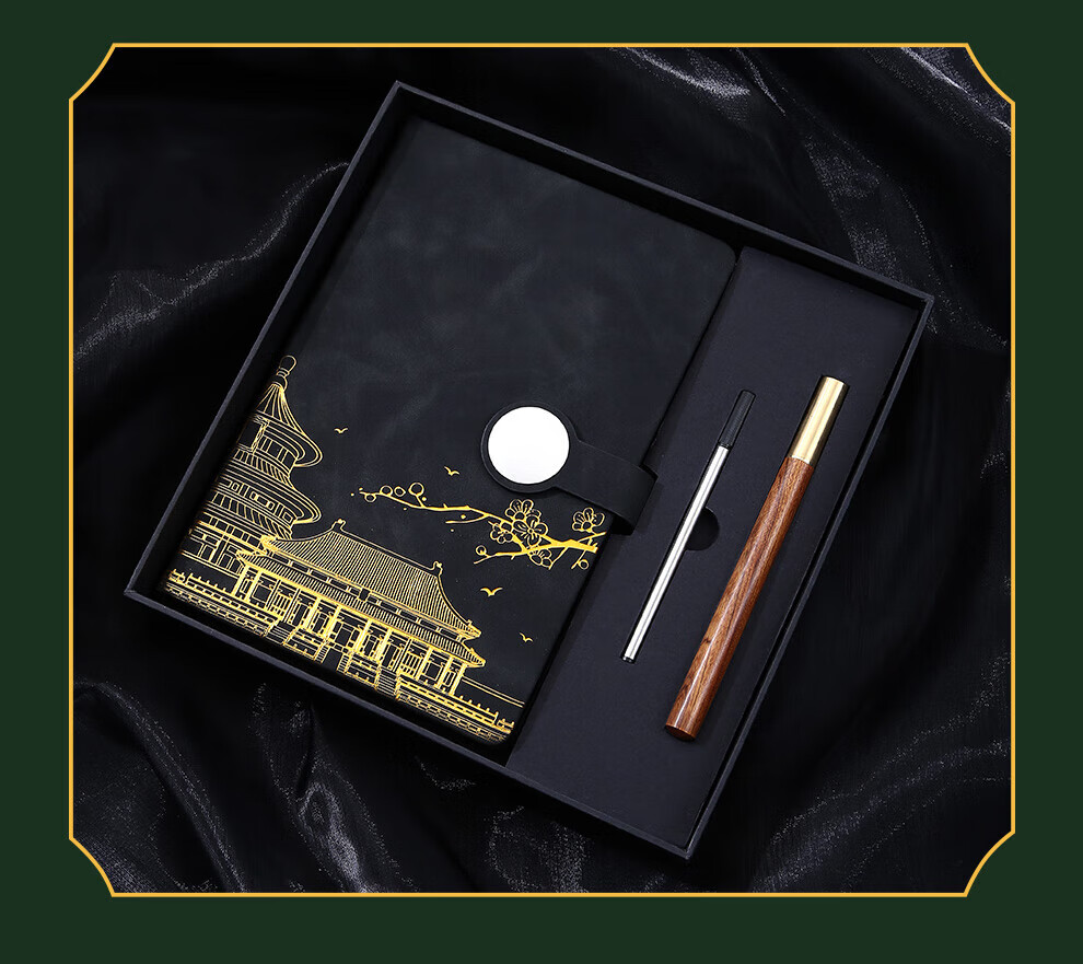 Longe Notebook Gift Box Set, Forbidden City Cultural And Creative Notebook Set, Chinese Style Souvenir Notebook, Stationery Small Gift, High-Quality Diary, Suitable for Teachers As Gifts, Customizable Logo Available 14