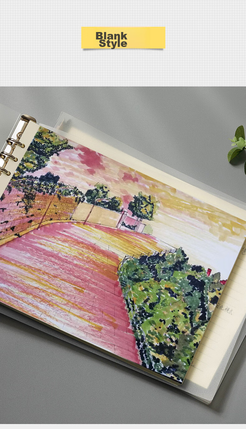 Faramon Loose-Leaf Notebook with Ruled Pages, 3 A4 Thick Notebooks, Detachable Horizontal Mind Maps, Simple Spiral-Bound Notebooks for College Students 14
