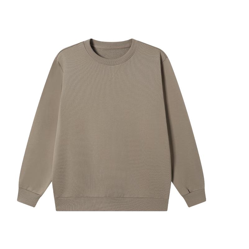 JD Original Pure Cotton Sweatshirt for Men, New Spring And Autumn Jacket, Men's Clothing, Base Layer, T-Shirt, Khaki Green, Size L