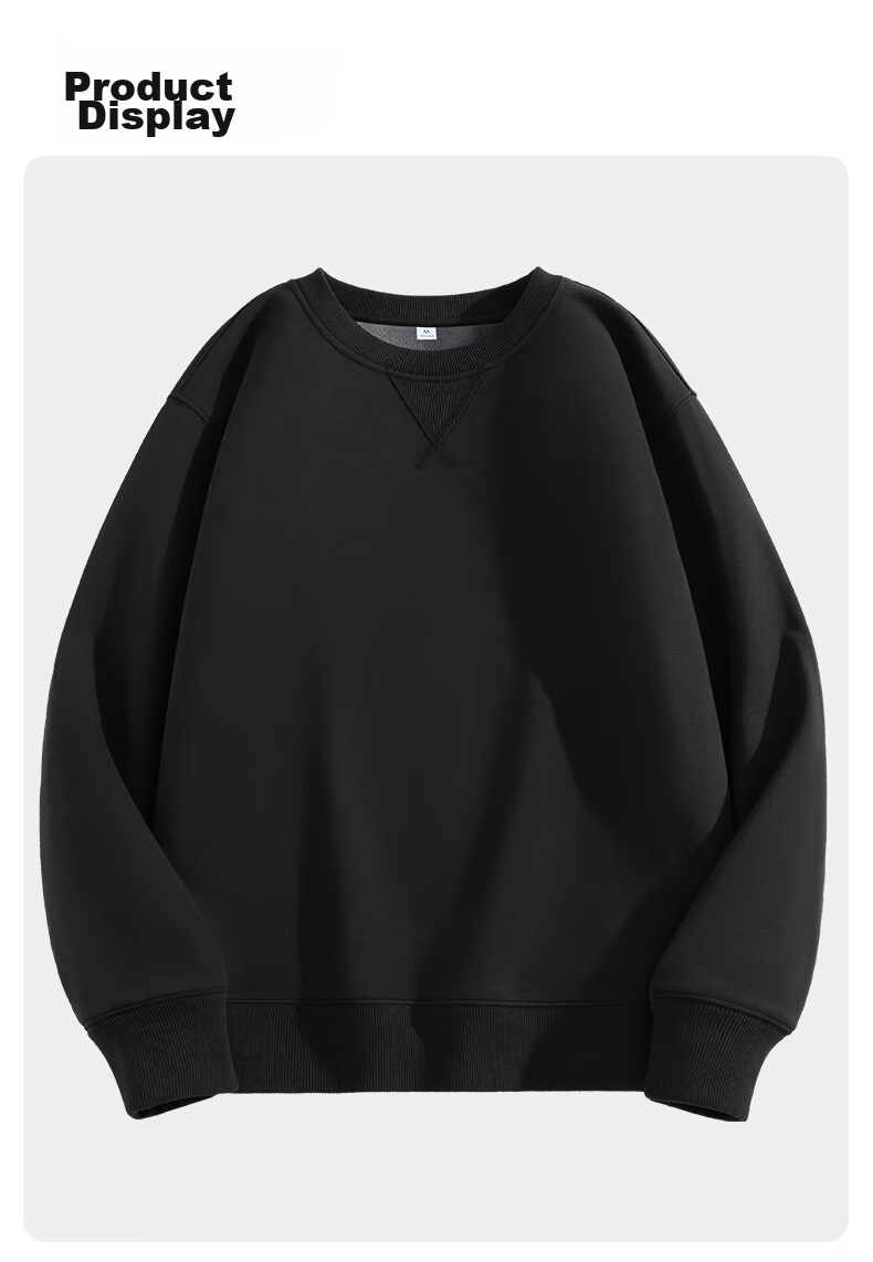 JEEP SPIRIT Men's Sweatshirt, Autumn And Winter Thickened Warm Sports Round Neck Long Sleeve Heavy Loose Trendy Fleece Jacket for Me 13