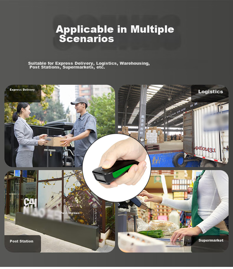 NTEUMM NETUM Wireless One-Dimensional Bluetooth Scanner Gun, Supermarket Cashier Express Delivery Gun, Yundao Scanner for ZTO Express Handheld Scanner, Barcode Universal Scanning Gun C740 3