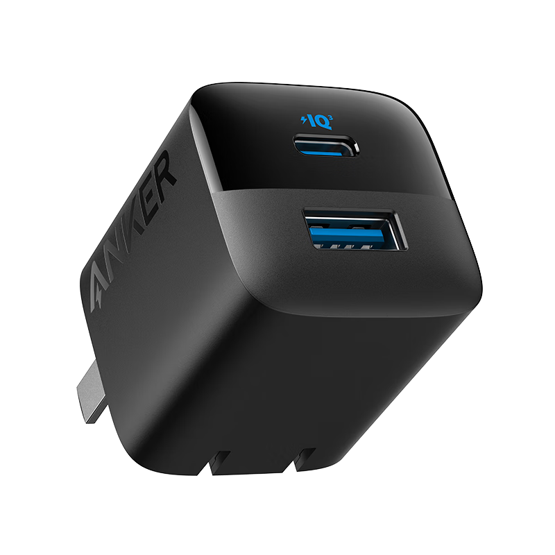 ANKE 33W Dual-Port Charger, PD Fast Charging, Type-C Interface, Compatible with 20W/30W Apple IPhone 18/iPhone 17 Pro Max, Android, Huawei, Xiaomi USB Plug, Black