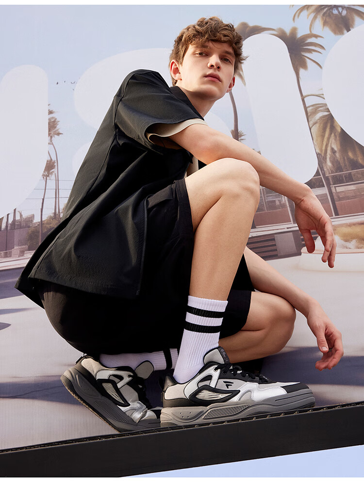 FILA FUSION Official Trendy Brand Men's Shoes, BANK II Lightweight Sneakers, Autumn New Style Footwear, Sports Shoes, Fashionable 5