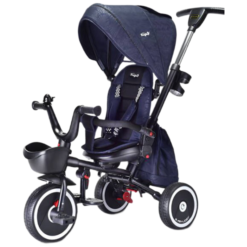 BABYJOEY Children's Tricycle, Foldable Baby Bike for Ages 1-3 Self-Propelled Bicycle, Toddler Bike TT59, Warrior Blue, Baby Gift