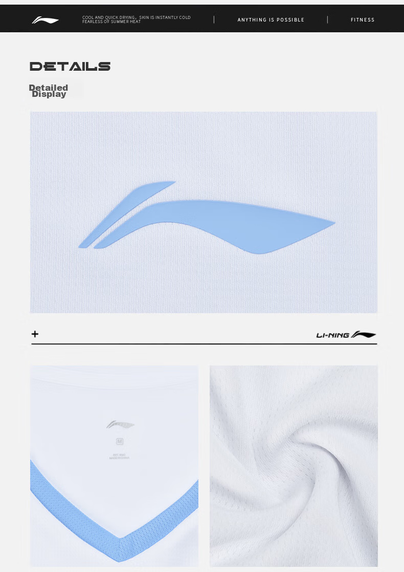 Li-Ning Badminton Club Series Quick-Dry Competition Set for Men And Women, Two-Piece Match Uniform Team Outfit 12