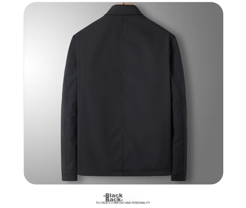 Hengyuanxiang Administrative Jacket for Men, Spring And Autumn Season, Middle-Aged Men's Business Casual Dad's Outerwear, Middle-Aged And Elderly Men's Clothing, Lapel Top 23