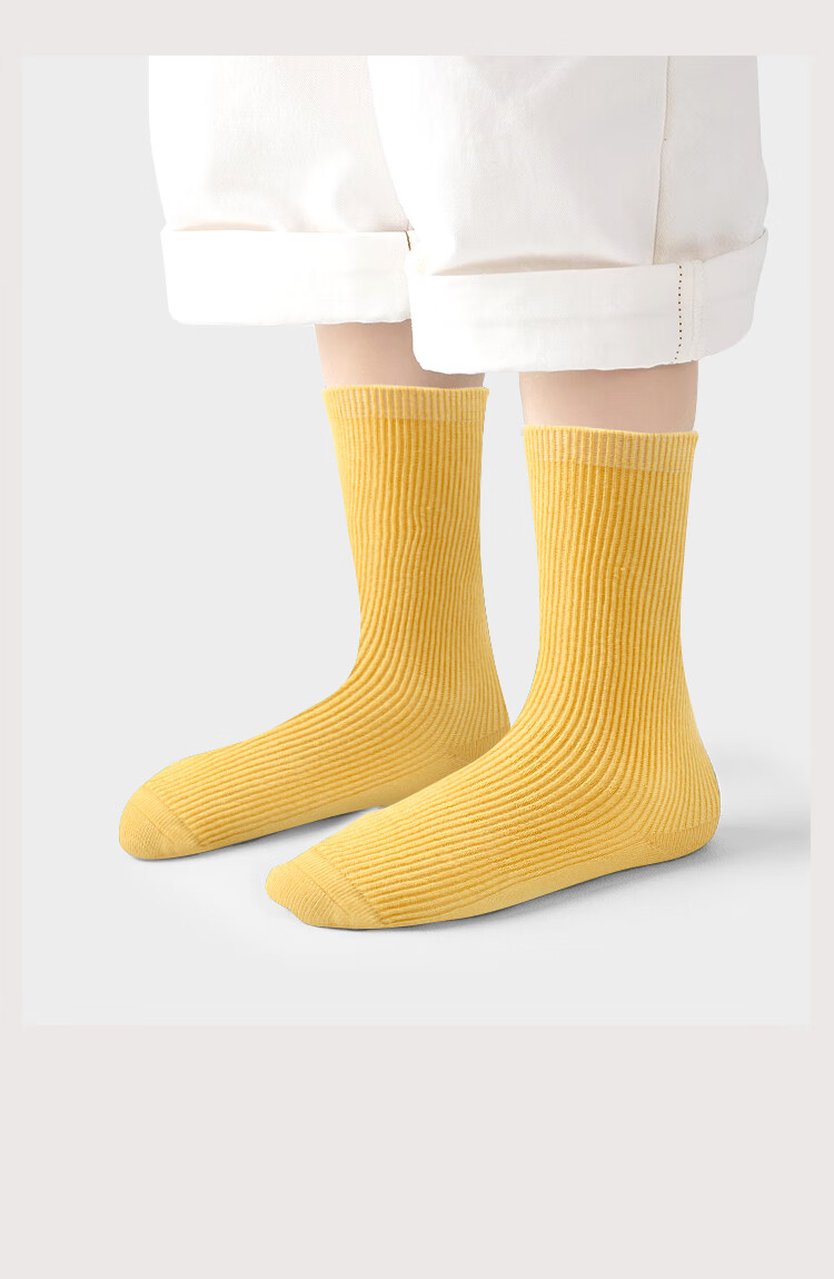 Barbie Girls' Cotton Socks, Children's Slouch Socks, Long Socks, Girls' Mid-Calf Socks, Solid Color Spring And Autumn Calf-Length Socks 9