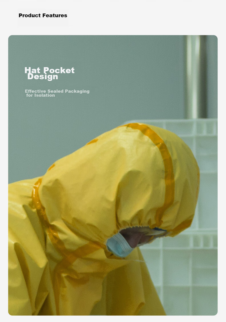 NXG Liquid Resistant Chemical Protective Suit, Laboratory Acid And Alkali Resistant Clothing, Chemical Spray Paint Pesticide Protection Suit, Size G56-L 5