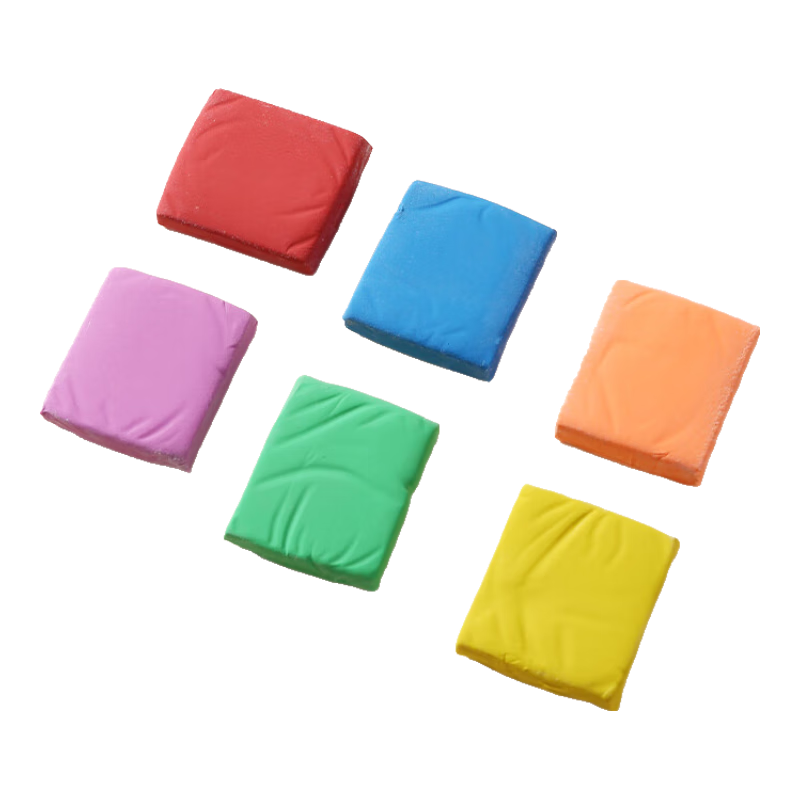 M&G Brushed Plastic Eraser Student Drawing Eraser Low Residue Non-Marking Stationery Random Color AXP963KN 24 Pieces