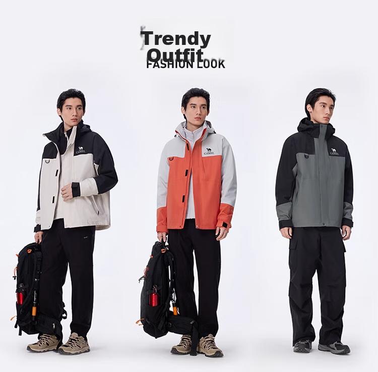 CAMEL Outdoor Functional Jacket for Men And Women, Three-In Detachable Windproof Waterproof Mountaineering Coat A14CAFO779 19