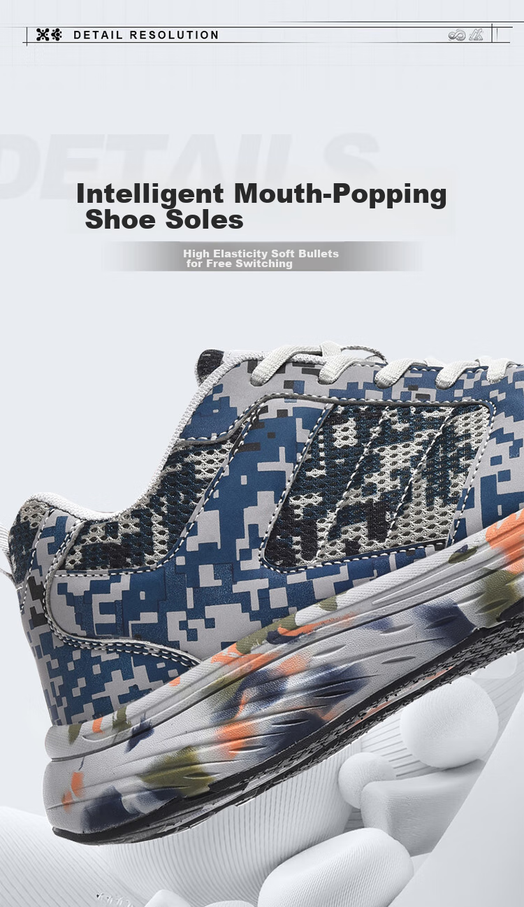 CARTELO Men's Shoes, Camouflage Rubber Shoes, Autumn And Winter Casual Sports Training Military Training Outdoor Running Hiking Mountaineering Tourism Soft-Soled 28