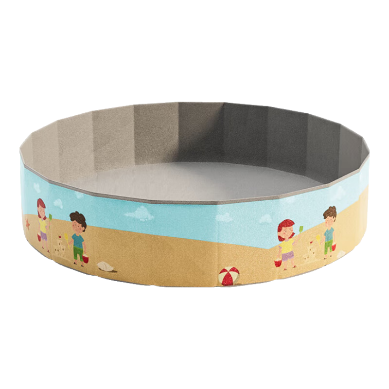 Anby Families Children's Play Sand Pit with Fence, Digging Tools, Beach Toys Set for Ages 3-6, Home Use Ocean Ball Pool