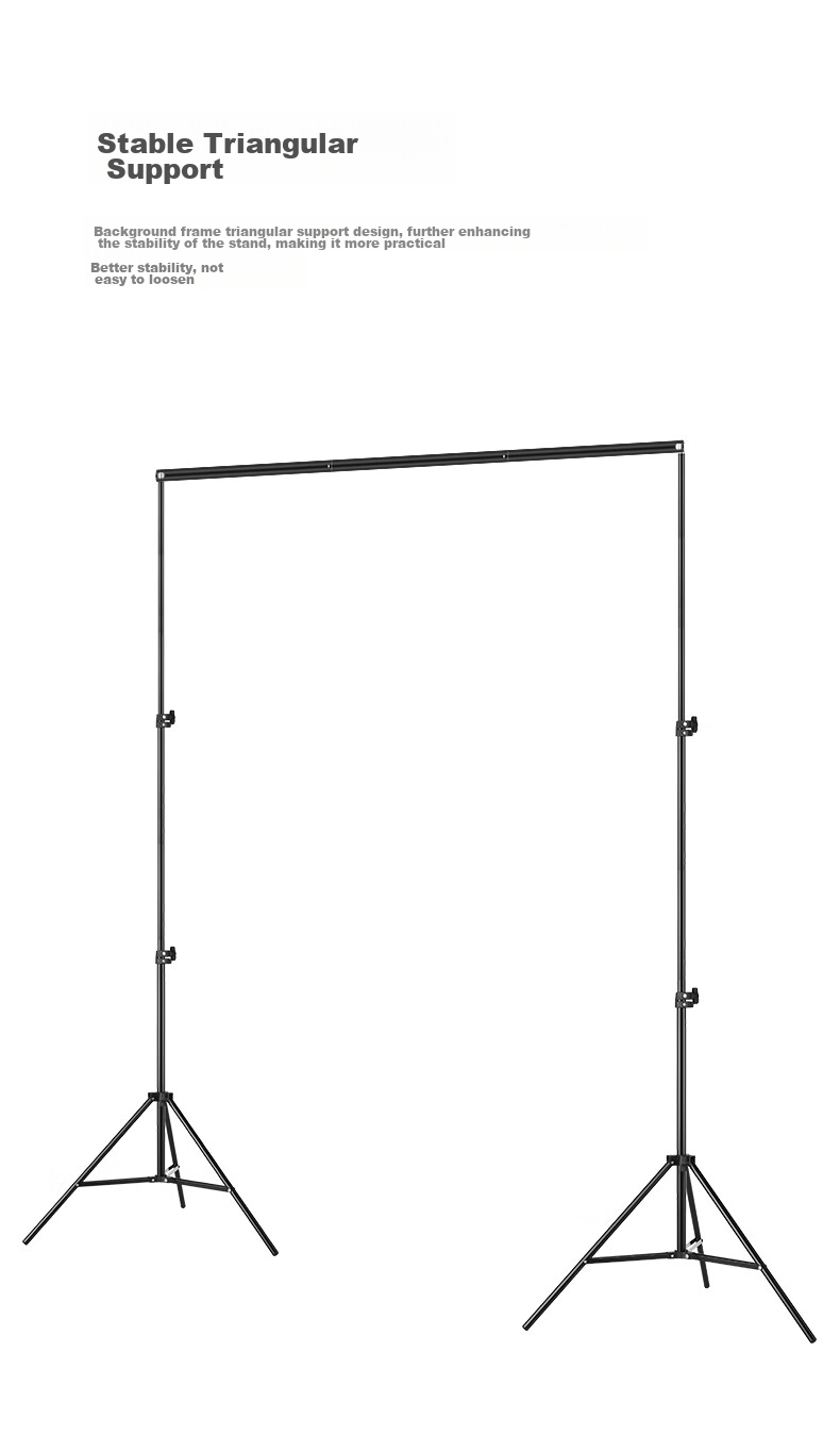 AMBITFUL Live Streaming Green Screen Chroma Key Cloth, Photography Backdrop, ID Photo Shooting, Solid Color Background Stand, Thickened Green Cloth, 2*3m Gray Model 8
