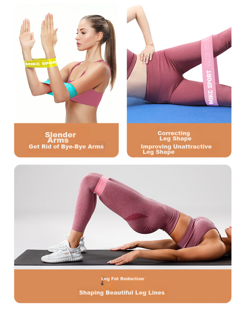 Mike Elastic Band Yoga Resistance Loop for Men And Women, Fitness Glute Exercise Latex Circular Resistance Band 5