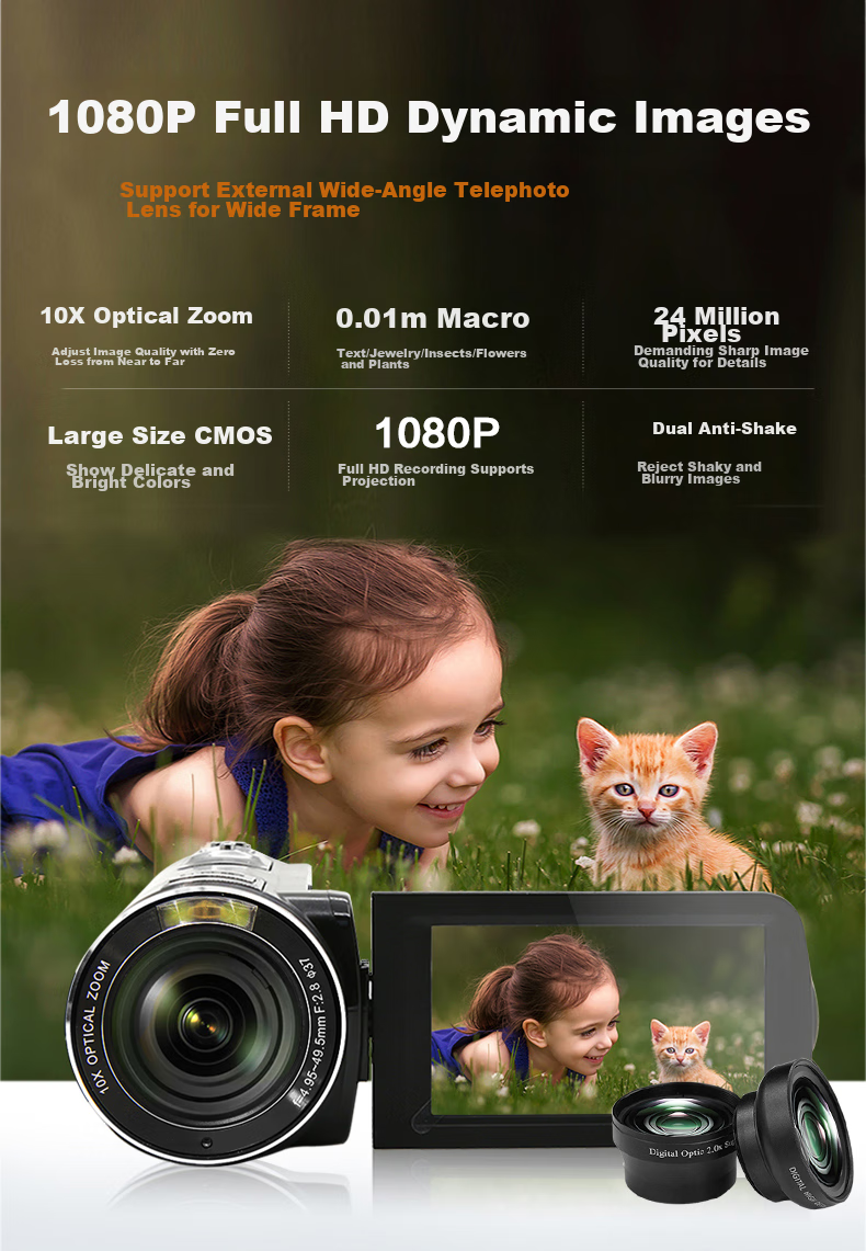 ORDRO [2026 Major Upgrade] Z20 4K HD Digital Camera Handheld DV Recorder Portable Professional All-In Camera for Home, Travel, Meetings, TikTok Short Videos 9