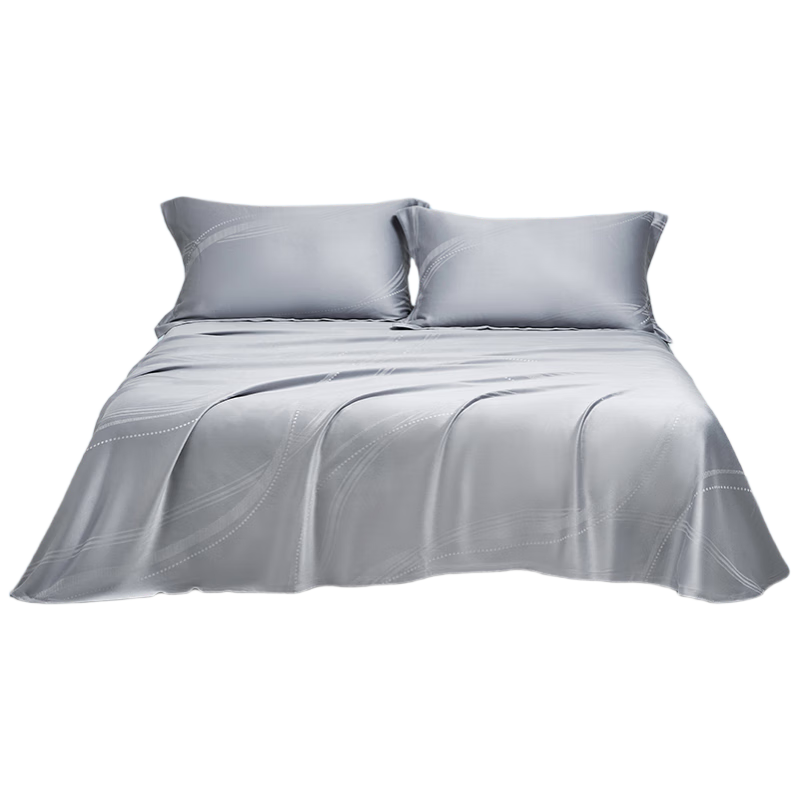 LOVO Antibacterial Bamboo Fiber Ice Silk Cooling Mat Double Three-Piece Set Gray 230*235 [Foldable]
