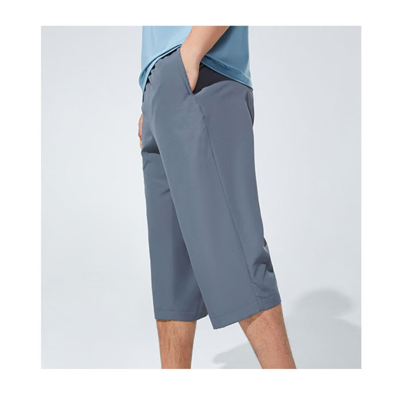 Huili Quick-Dry Ice Silk Capri Pants for Men, Summer Lightweight Straight-Leg Sports Pants, Breathable Running Comfortable Versatile Casual Pants 8