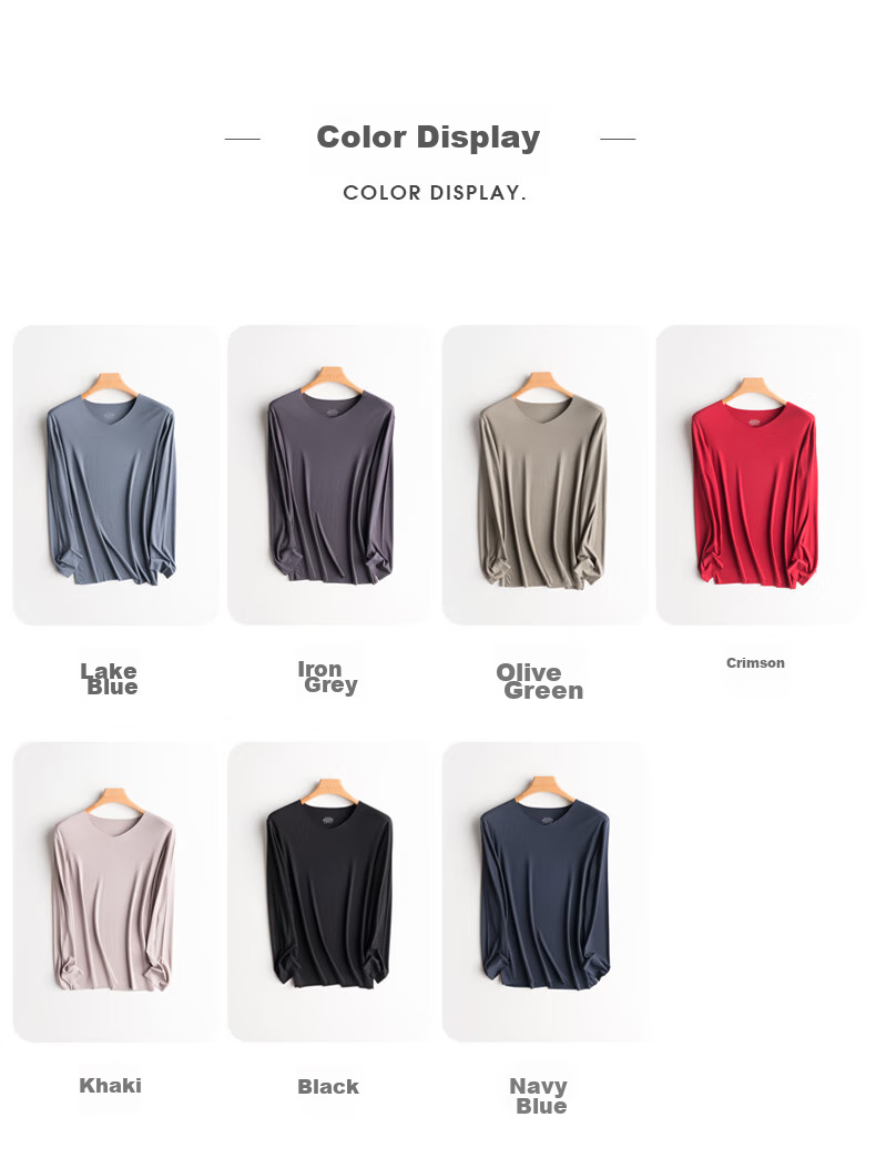 SipianSIPIAN Modal Men's Long-Sleeve Thin Undershirt, Spring And Autumn Seamless Thermal Underwear, Base Layer Shirt, Trendy Top 17