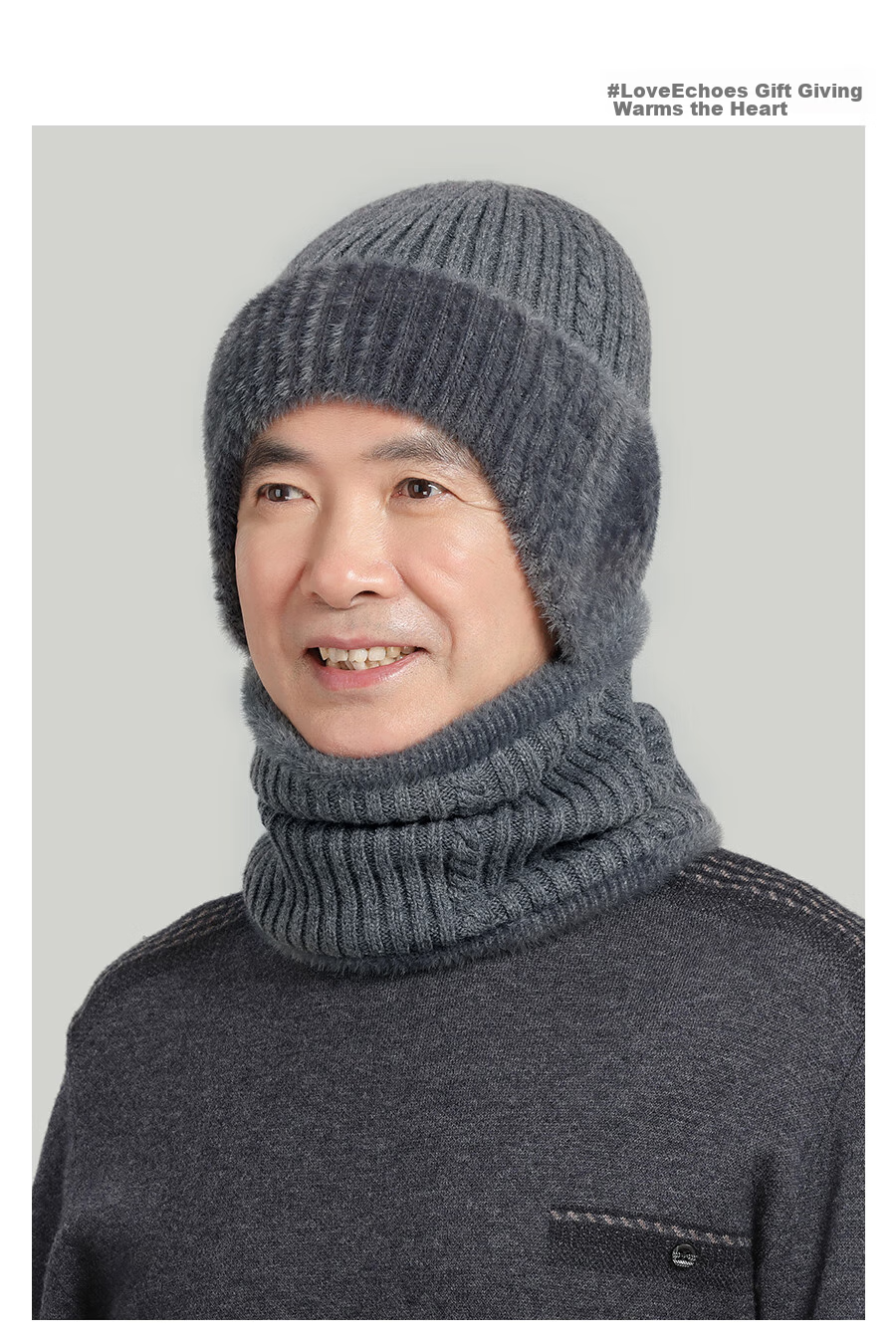 Hengyuanxiang Men's Hat for Autumn And Winter Warmth, Thick Wool Knit Cap for Middle-Aged And Elderly, Birthday Gift for Dad Or Grandpa 13