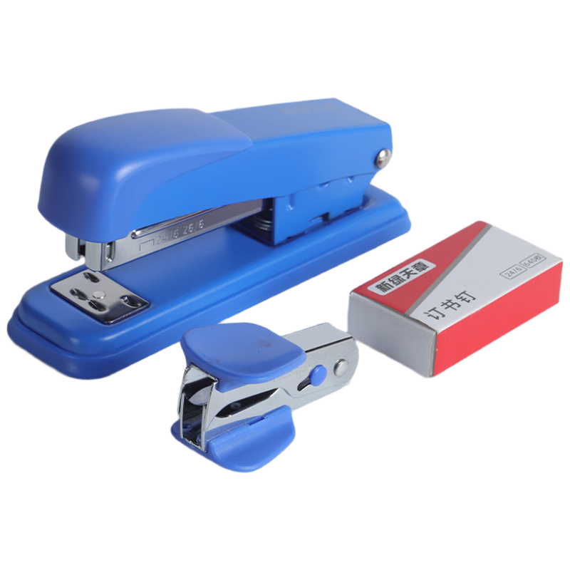 TANGO Steel Office Stapler 3-Piece Combination Set (Stapler, Staples, Staple Remover) Compatible with #12 Staples/blue 3C Digital All-Net Low Price