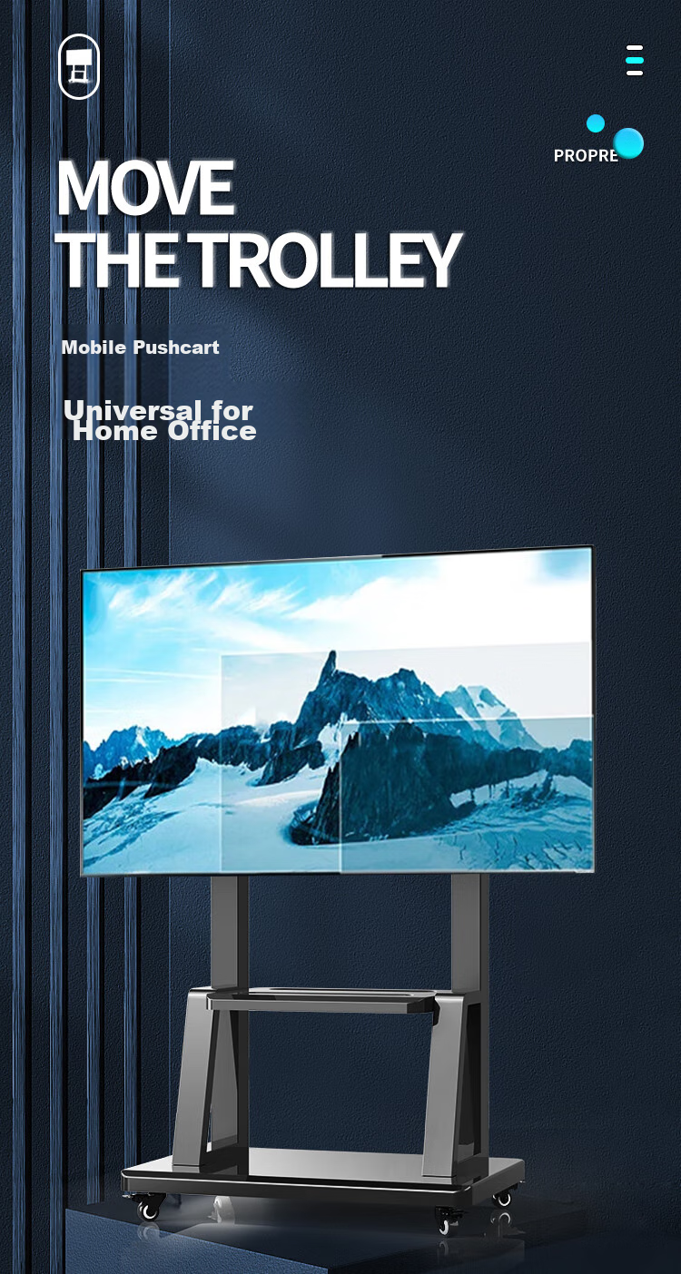 ProPre TV Mobile Stand, 55-100 Inch Large Screen Floor-Standing Integrated TV Bracket, TV Cart, Video Conference Stand 1