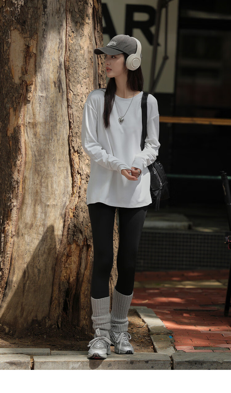 Dme [De Rong Warm T-Shirt] 2025 Spring And Autumn Basic Wear, Side Slit Hem Base Layer for Wome 13