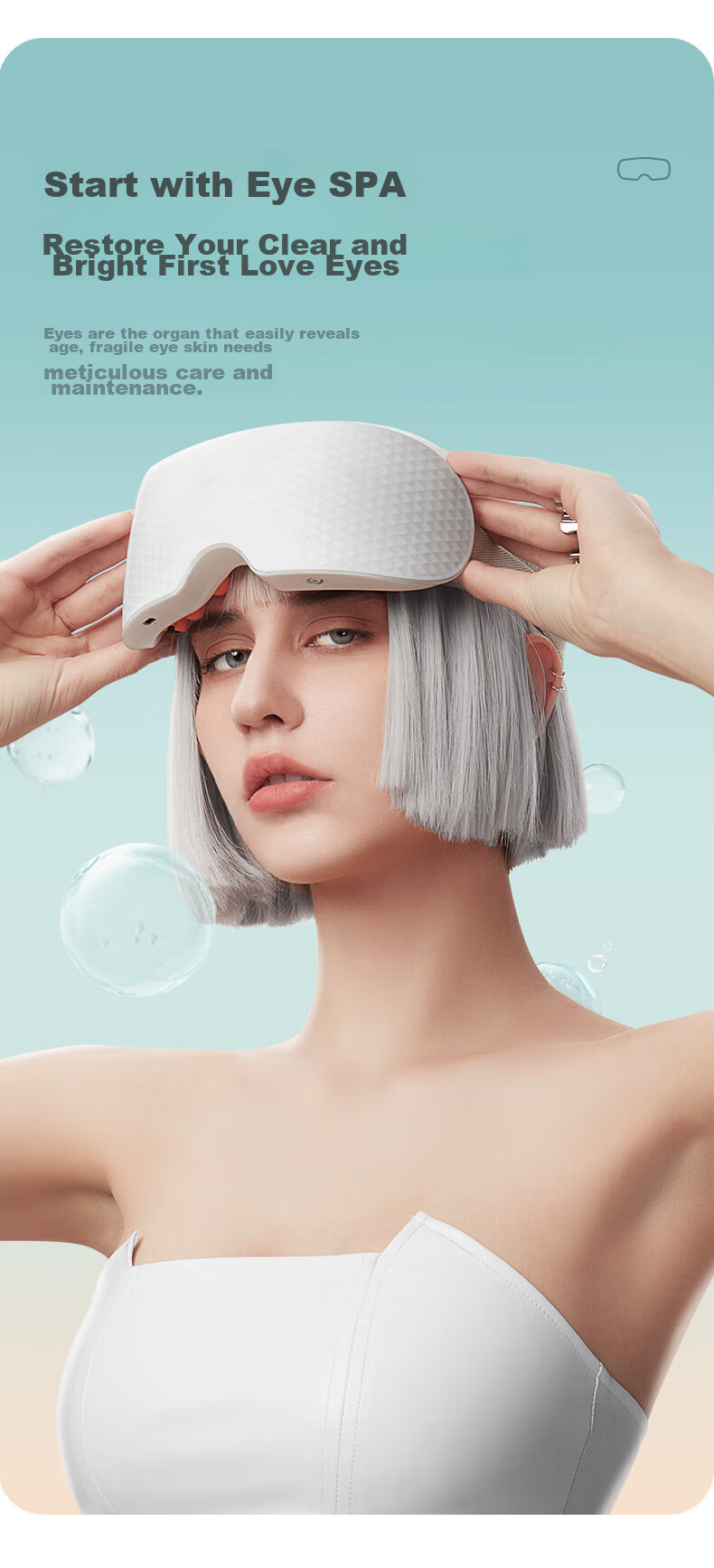 Manyue Q7 Eye Massager, Steam Atomization Eye Care Device for Adults, Eye Massage Mask, Birthday Gift 10