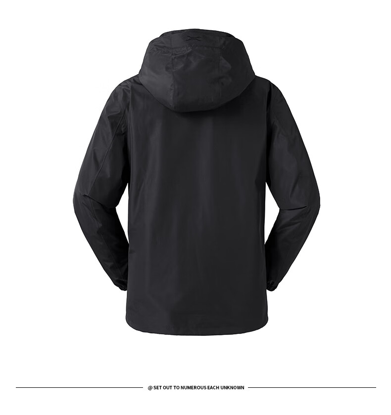Jeep Men's And Women's Three-In Outdoor Windproof Waterproof Mountaineering Jacket, Fleece Detachable Coat, 075 Brand Black S 37