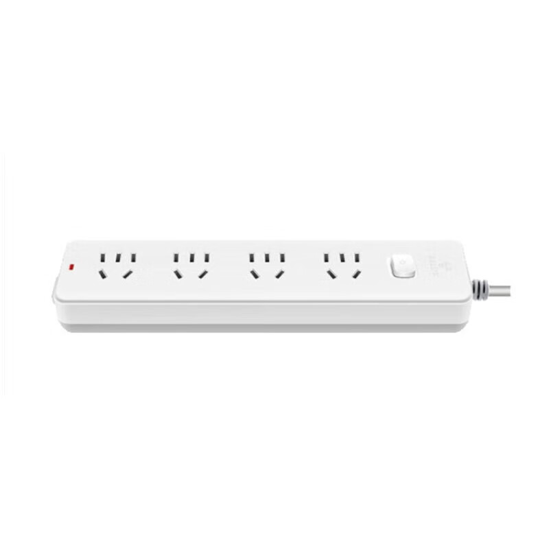BULL Power Strip Socket Extension Cord, 4 Outlets with Master Switch, 3 Meters, 10A 250V, GN-410 All-White Power Strip
