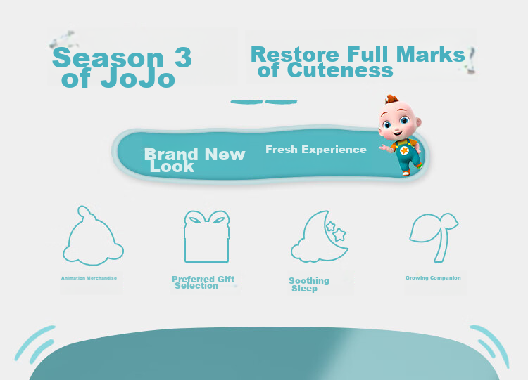 BabyBus JoJo Plush Toy Mia Doll 0-3 Years Old Children's Princess Doll 3