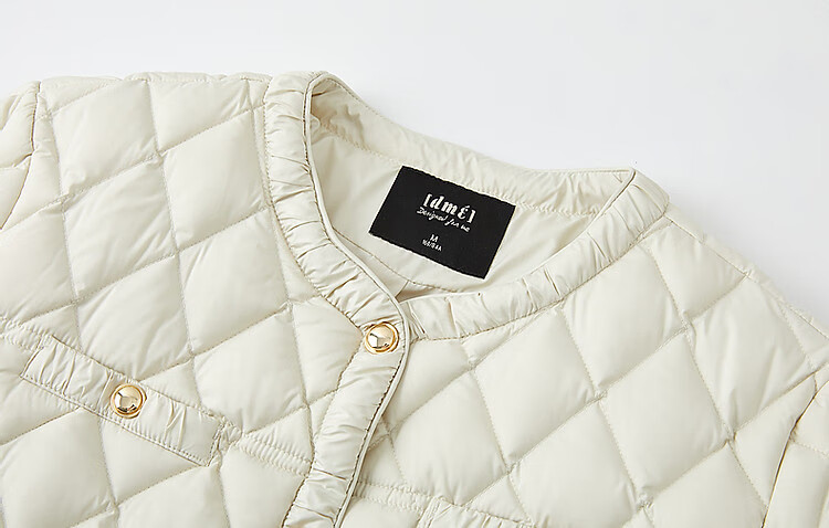 Dme [Qianjin Madeline] Winter Chanel-Style Lightweight Cloud 90% Duck Down Coarse Tweed Filling Puffer Jacket for Wome 7