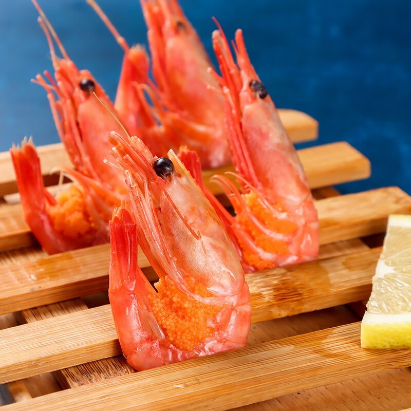 仁豪水产带籽熟冻北极甜虾净重3斤（MSC认证）90/130 解冻即食 家庭聚餐
