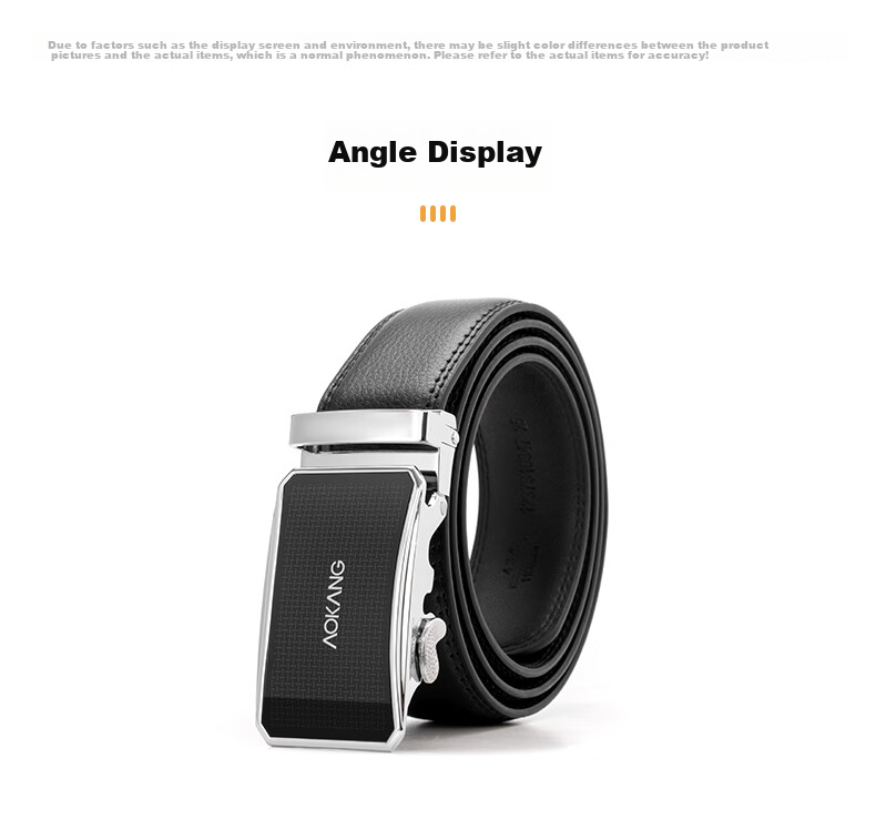 Aokang Men's Leather Belt with Automatic Buckle, Business Trouser Belt, Birthday Gift for Husband 13