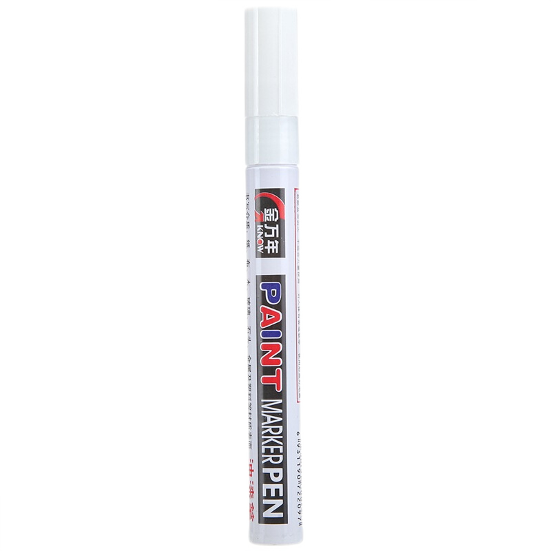 Genvana 2mm Paint Marker [Shake to Release], White, 4-Pack, Signing Pen, Touch-Up Pen, Marker, Highlighter, Repair Graffiti Pen, Tire Pen G-0971