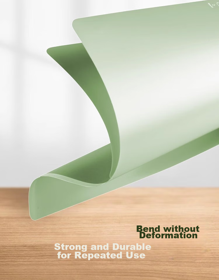 Shaonianban File Folder, Two-Page Document Holder for A4 Gradient Single Sheet, Office Stationery, Single Page Exam Paper Storage Bag, L-Shaped Waterproof Single Sheet Exam Paper Folder, Storage Folder, Green, Pack of 5 7