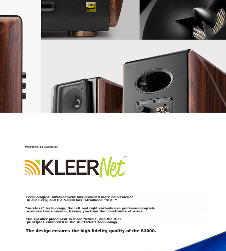 EDIFIER S3000MKII Wireless HiFi Active Speakers, Bookshelf Speakers, Bluetooth Speakers, Computer Speakers, TV Soundbar 2.0 3