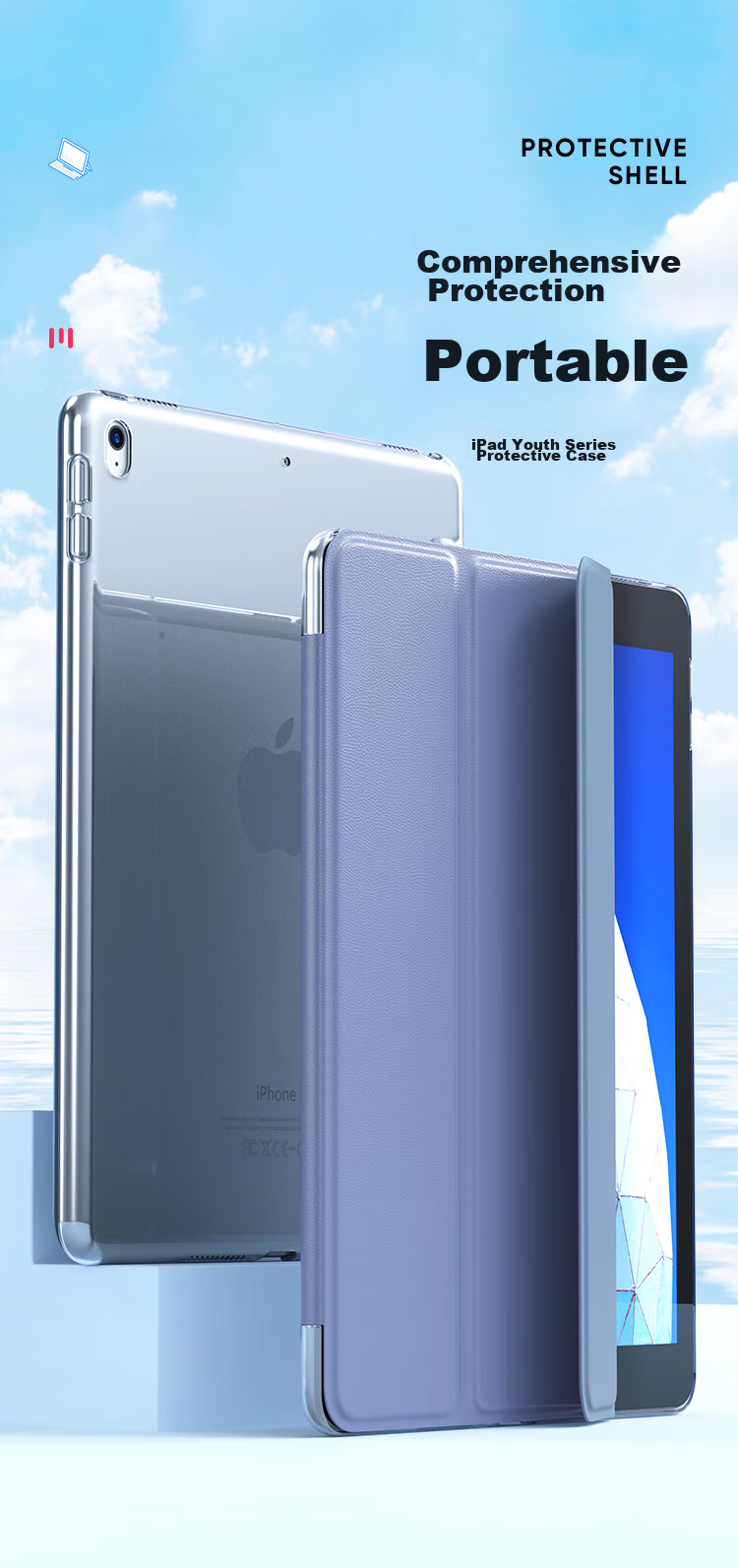 CangHua IPad Air 3 Case, Compatible with 2019 Pro 10.5-Inch Model, Protective Cover with Stand, Ultra-Thin Full Protection Shockproof Case for Apple Tablet 2