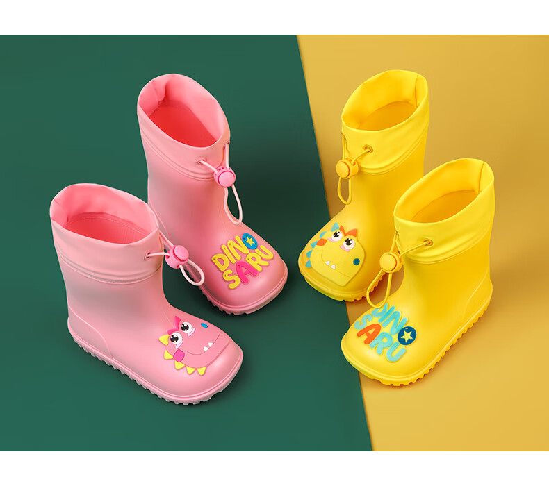Tiantianzi Kids Rain Boots Waterproof Non-slip Wear-resistant Cartoon Rain Shoes for Boys and Girls Age 3-6 Kindergarten JD Self-operated 11