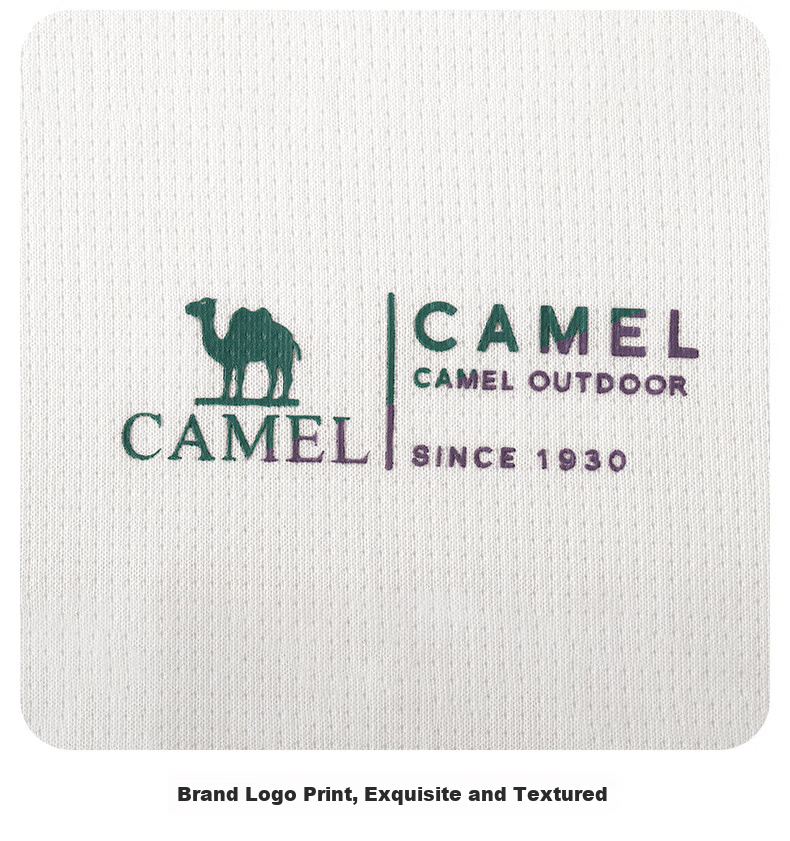 CAMEL Outdoor Quick-Dry T-Shirt, Men's Honeycomb Mesh Breathable Top, Simple Sports Round Neck Short Sleeve for Women, A14BZ00079 21