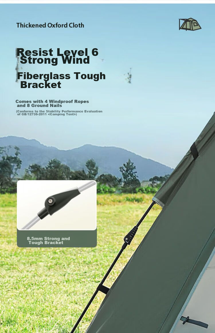 CAMEL Xiaoyao Pro Outdoor Tent, Silver-Coated Sun Protection Camping Tent, Fully Automatic Quick-Open Camping Equipment, 133BANA027-1 12