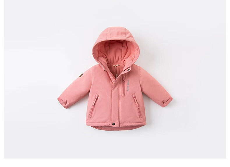 DAVE & BELLA Kids Cotton Padded Jacket Girls Winter Coat Boys Thickened Hooded Cotton Coat 12