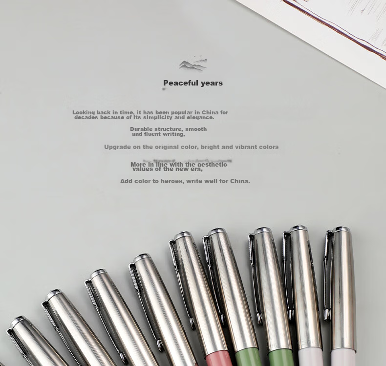 HERO Fountain Pen 616 Small Size Vintage Iridium Student Daily Writing Practice Ink Pen Dark Nib F Morandi Gree 3